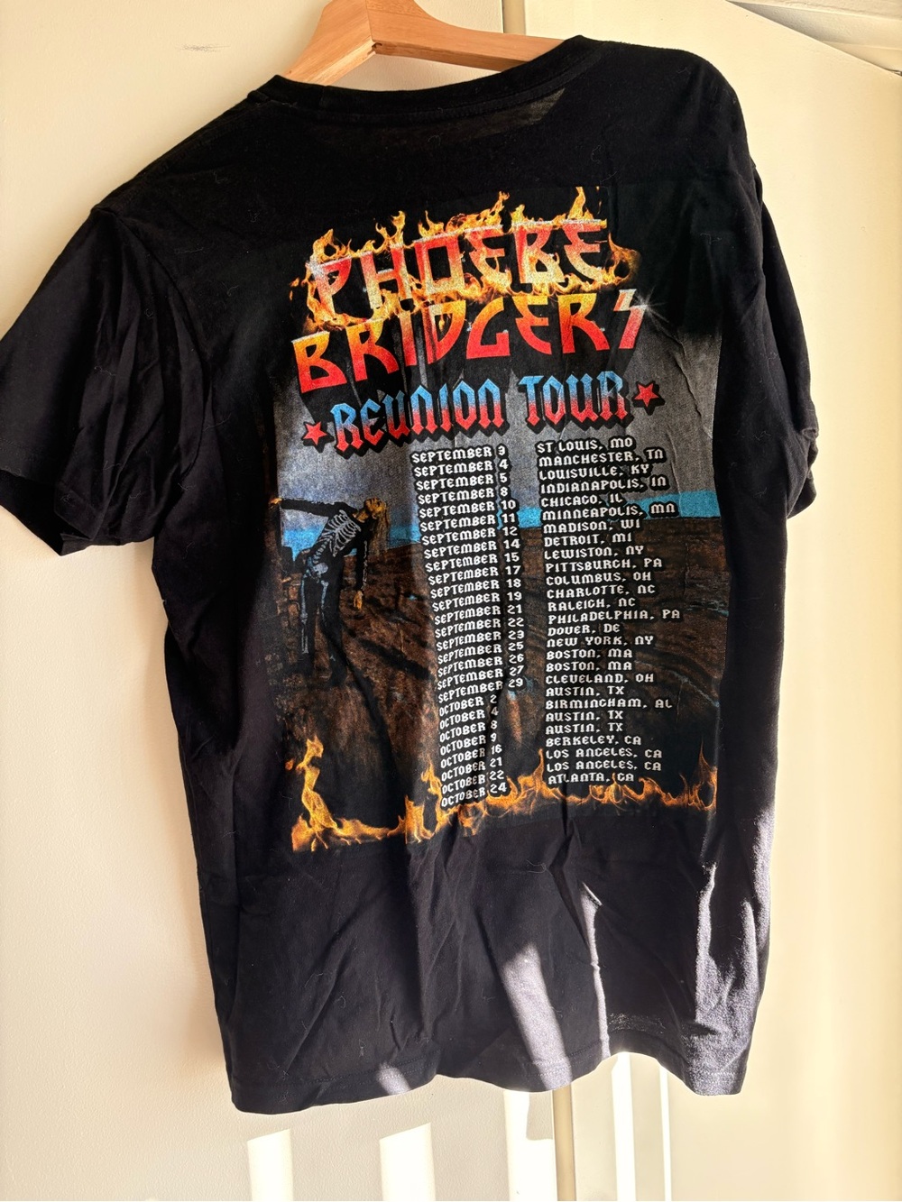 Black phoebe bridgers Reunion Tour Graphic Tee